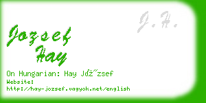 jozsef hay business card